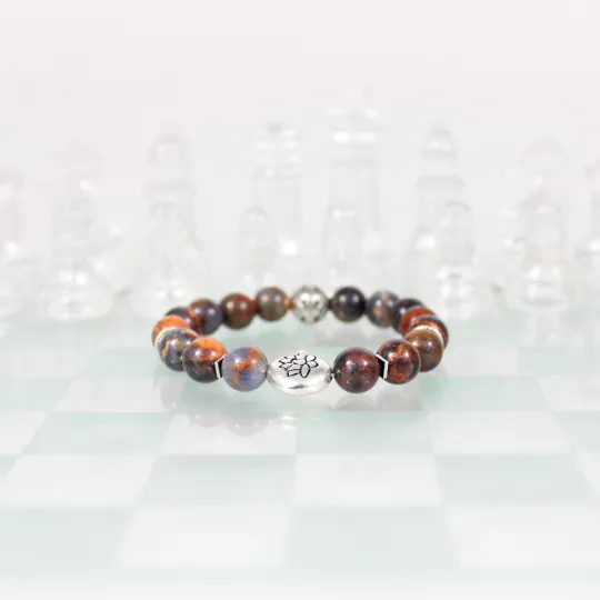 Red & Blue Sodalite Bead Bracelet