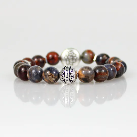 Red & Blue Sodalite Bead Bracelet