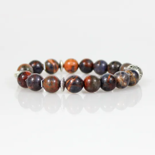Red & Blue Sodalite Bead Bracelet
