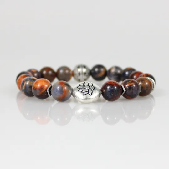 Red & Blue Sodalite Bead Bracelet