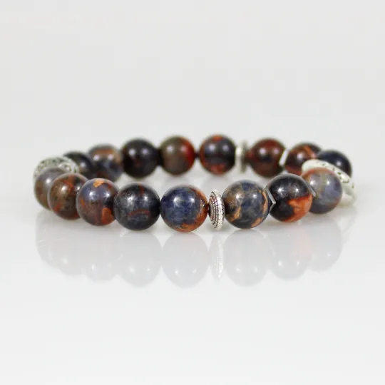 Red & Blue Sodalite Bead Bracelet