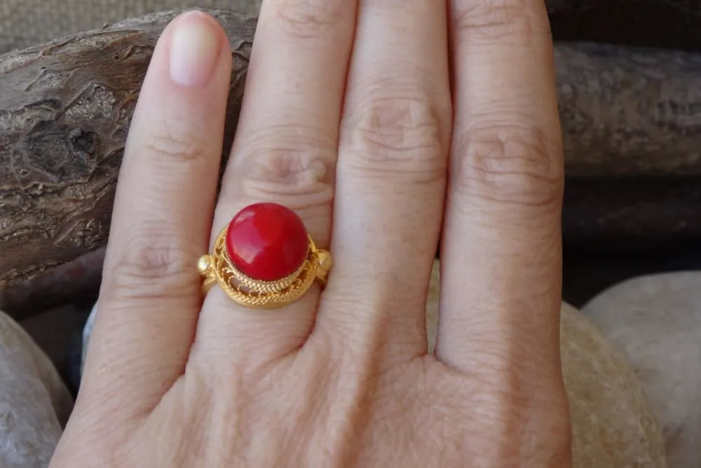 Red Stone Ring