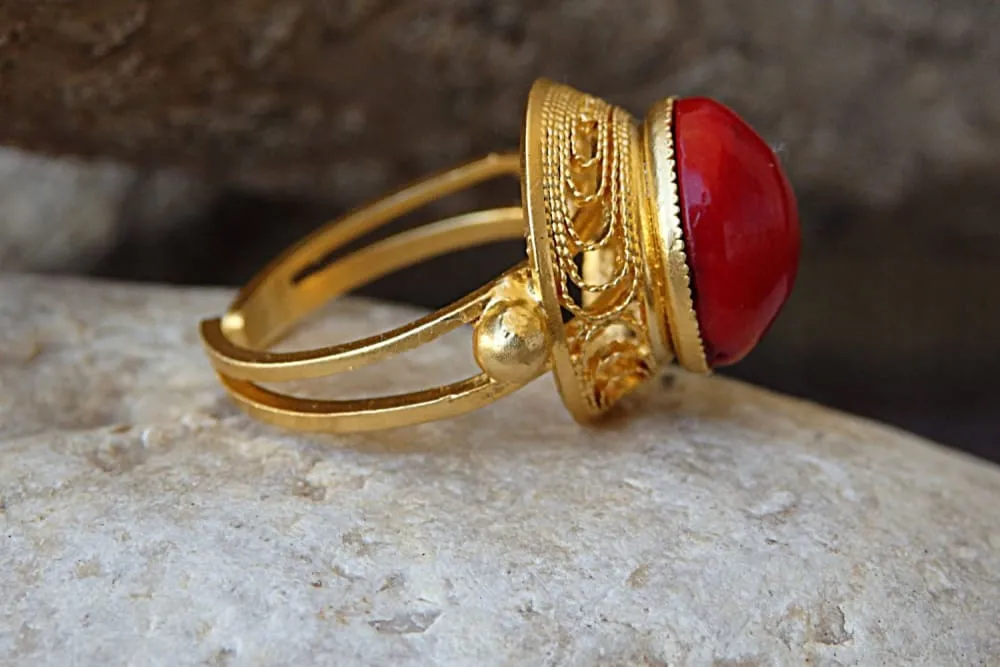Red Stone Ring