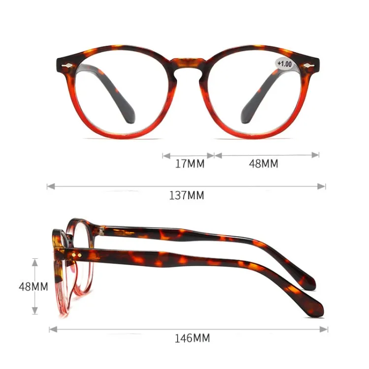 Retro Flexible Durable Portability HD Presbyopic Glasses  150(Beanflower)