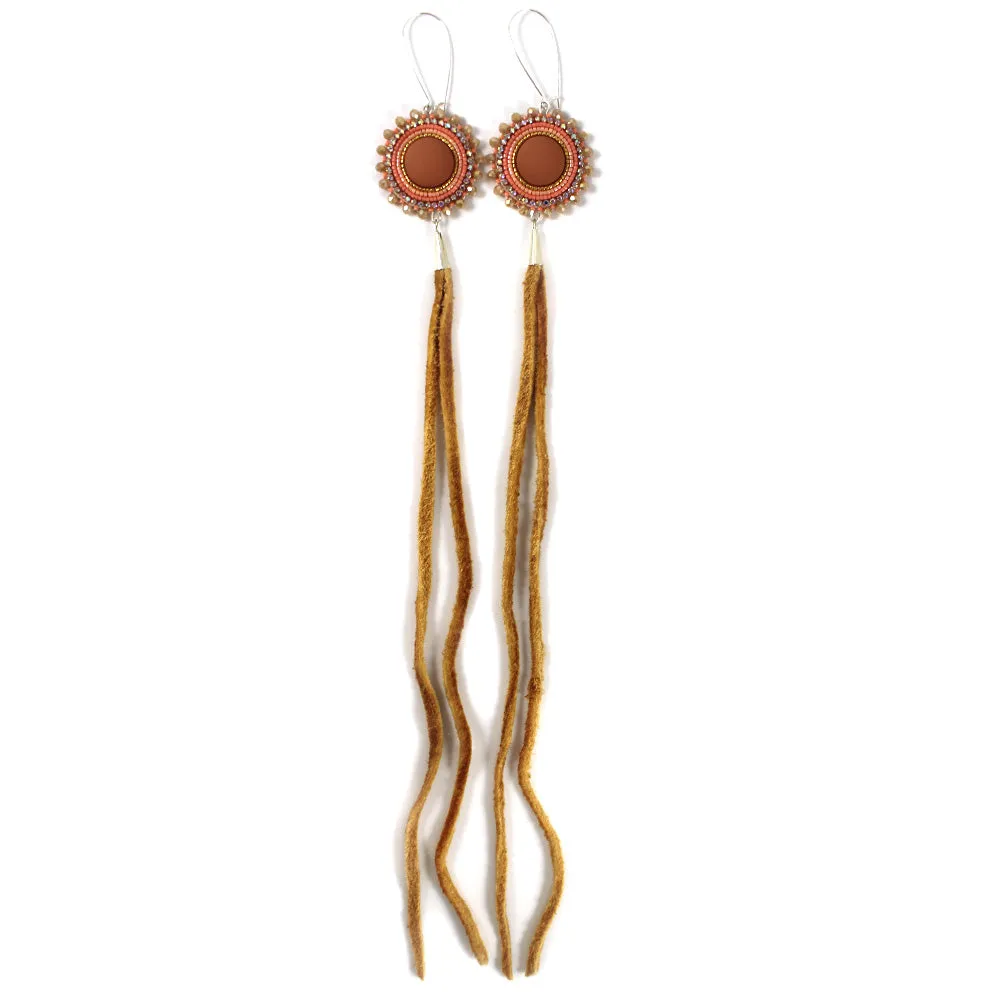 Rhonda Chartrand Coral Beaded Earrings