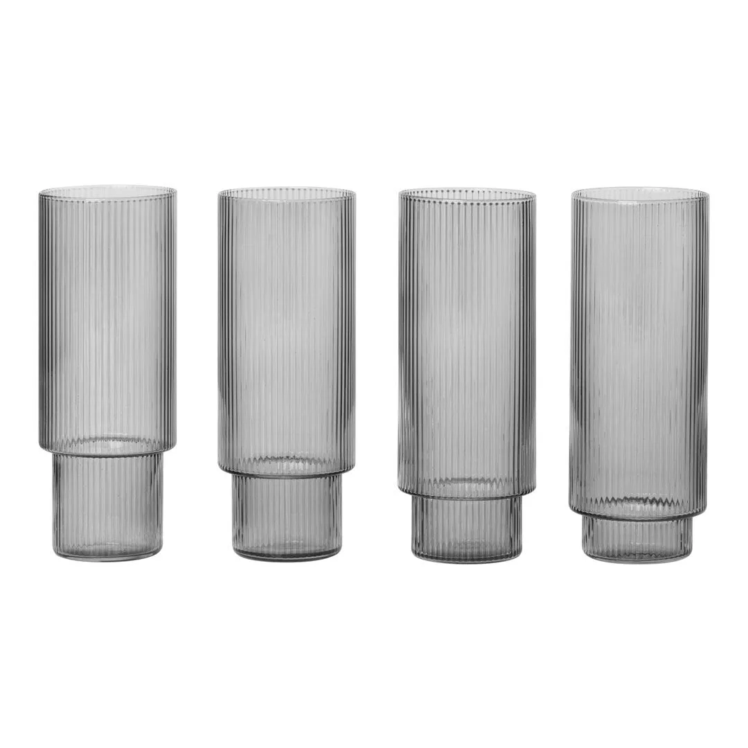 Ripple Long Drink Glass - Set of 4