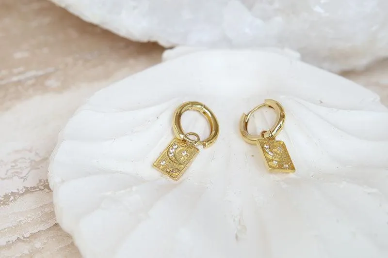 Rome Moon and Star Hoops