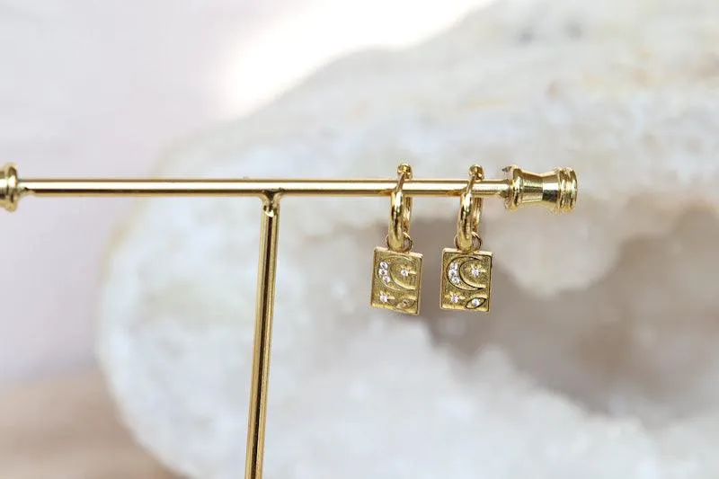 Rome Moon and Star Hoops