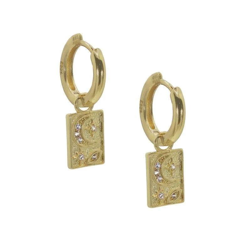 Rome Moon and Star Hoops