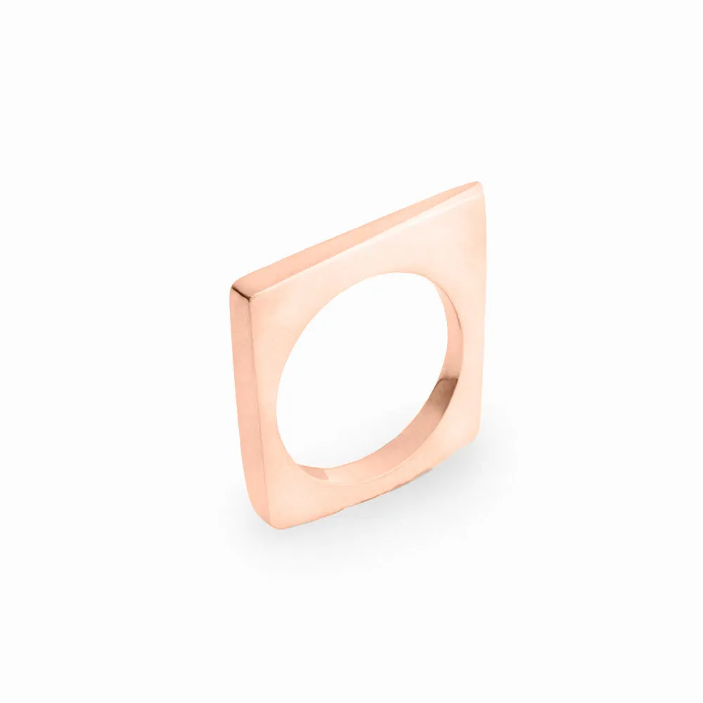 Rose Gold Ice Shard Ring - Short