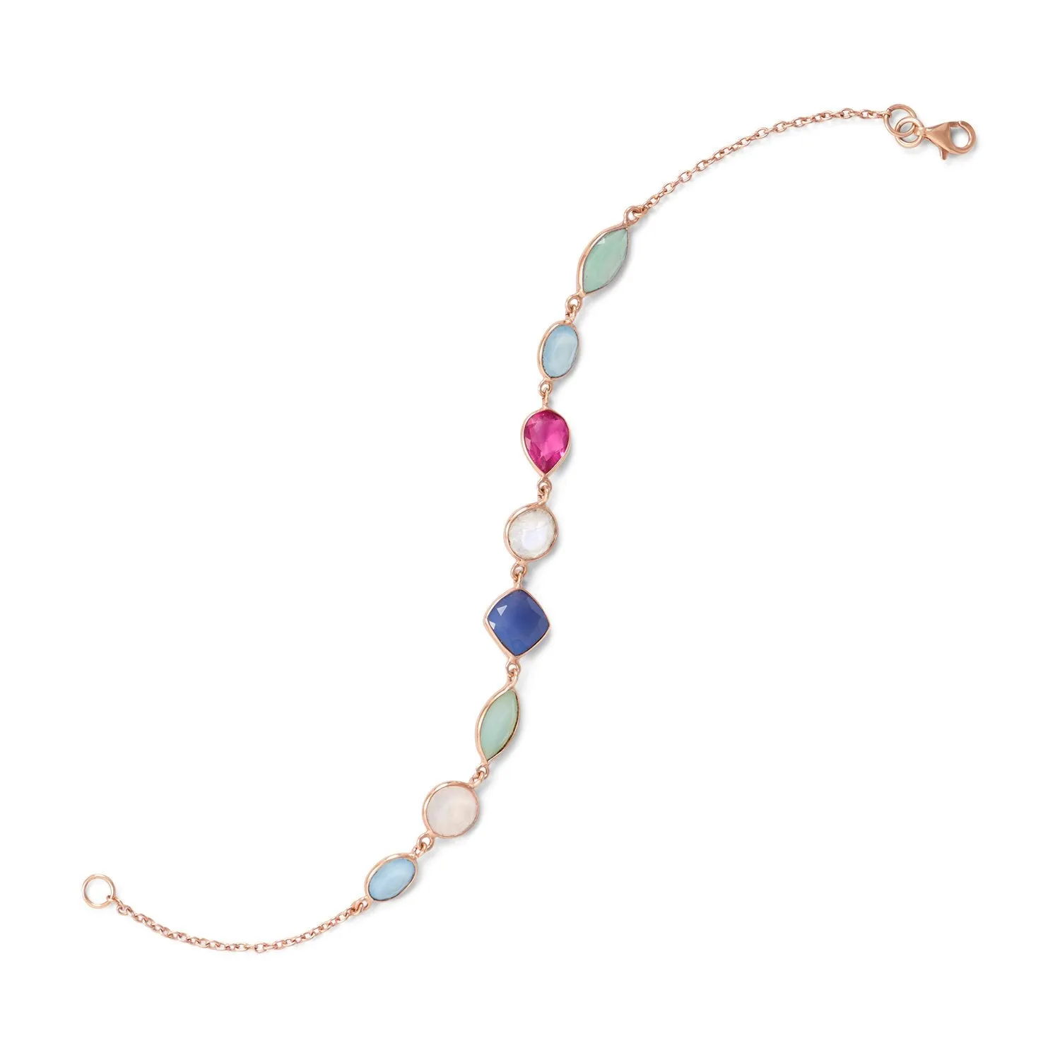 Rose Gold Multi Gemstone Bracelet
