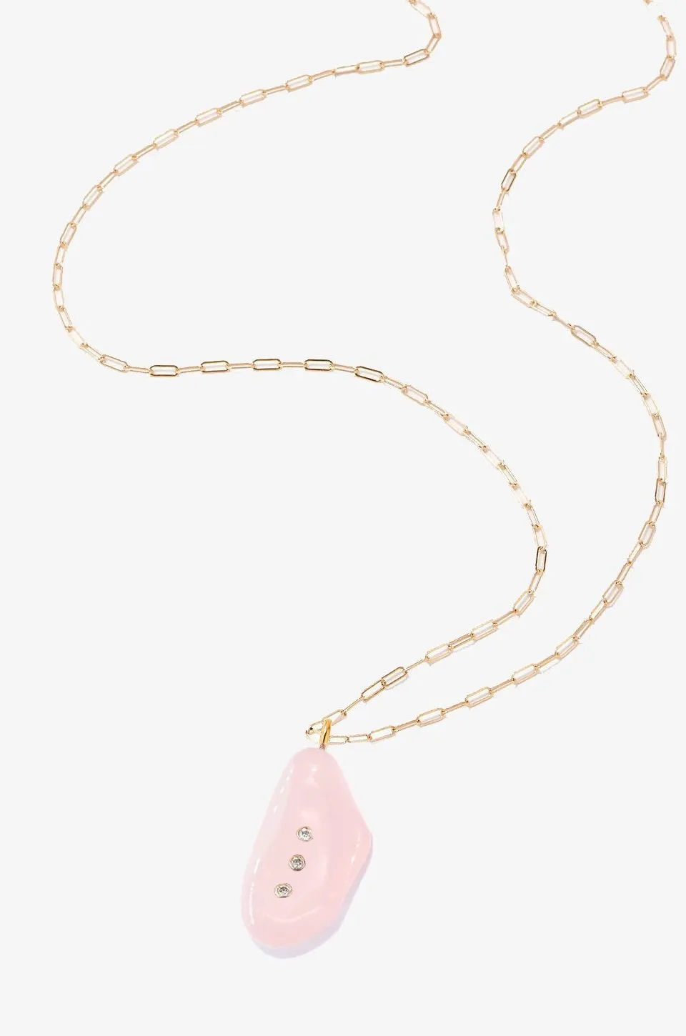 Rose Quartz Aura Necklace