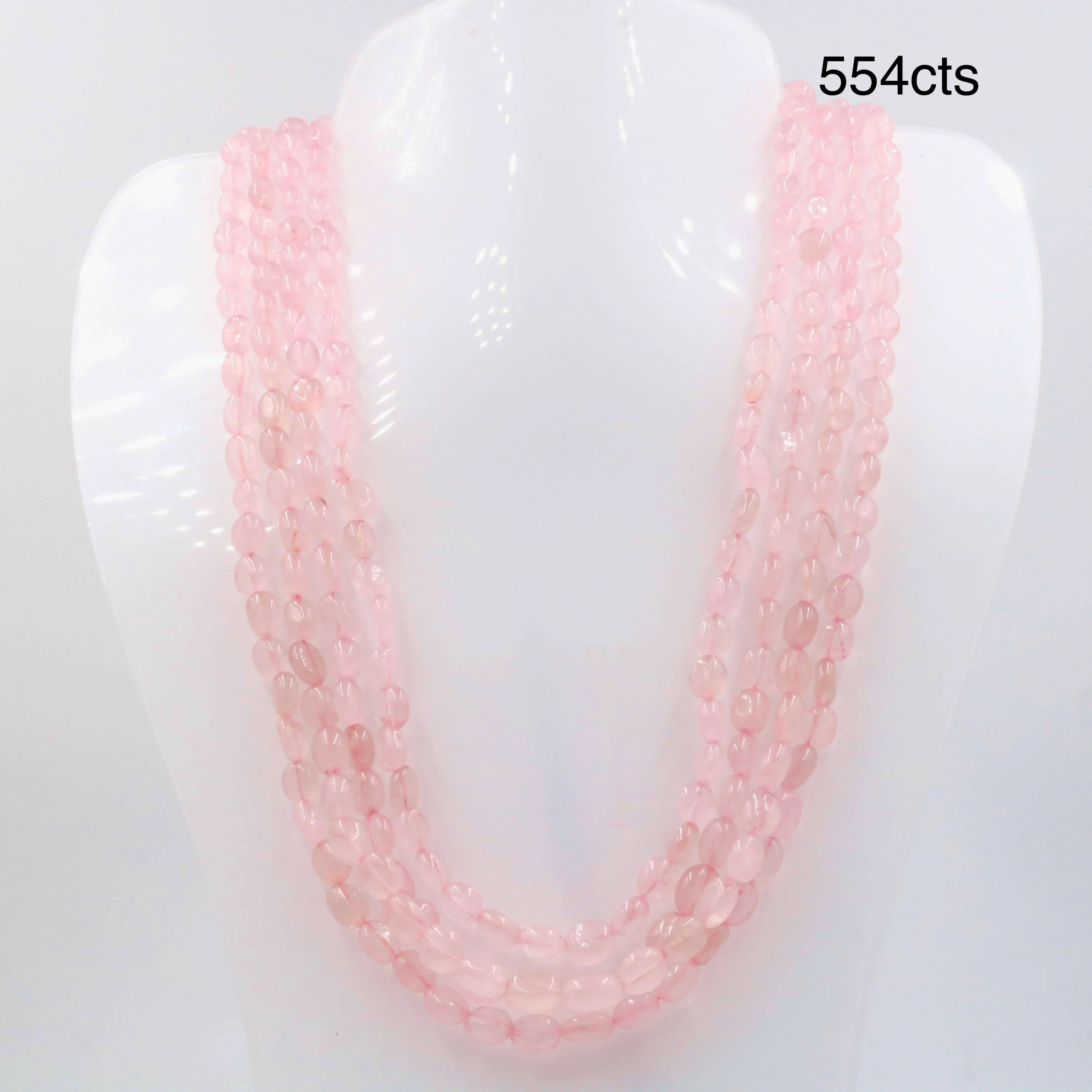 Rose Quartz Beaded Necklace Pink Quartz Rose Quartz Gemstone Necklace Beaded Necklace Layered Necklace Indian Necklace Quartz Sarafa SKU: 6143054