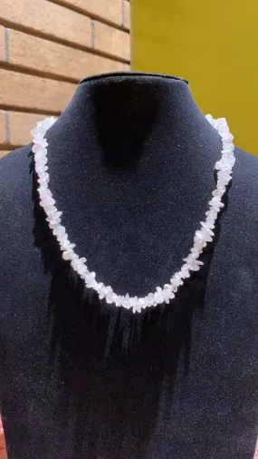 Rose Quartz Crystal Necklace