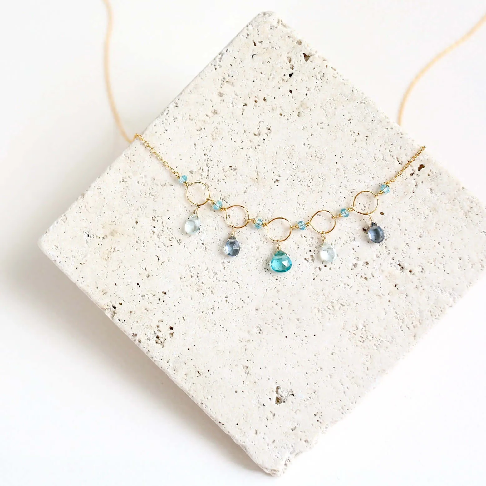 Rose Quartz Gemstone Mini Sparkler Necklace