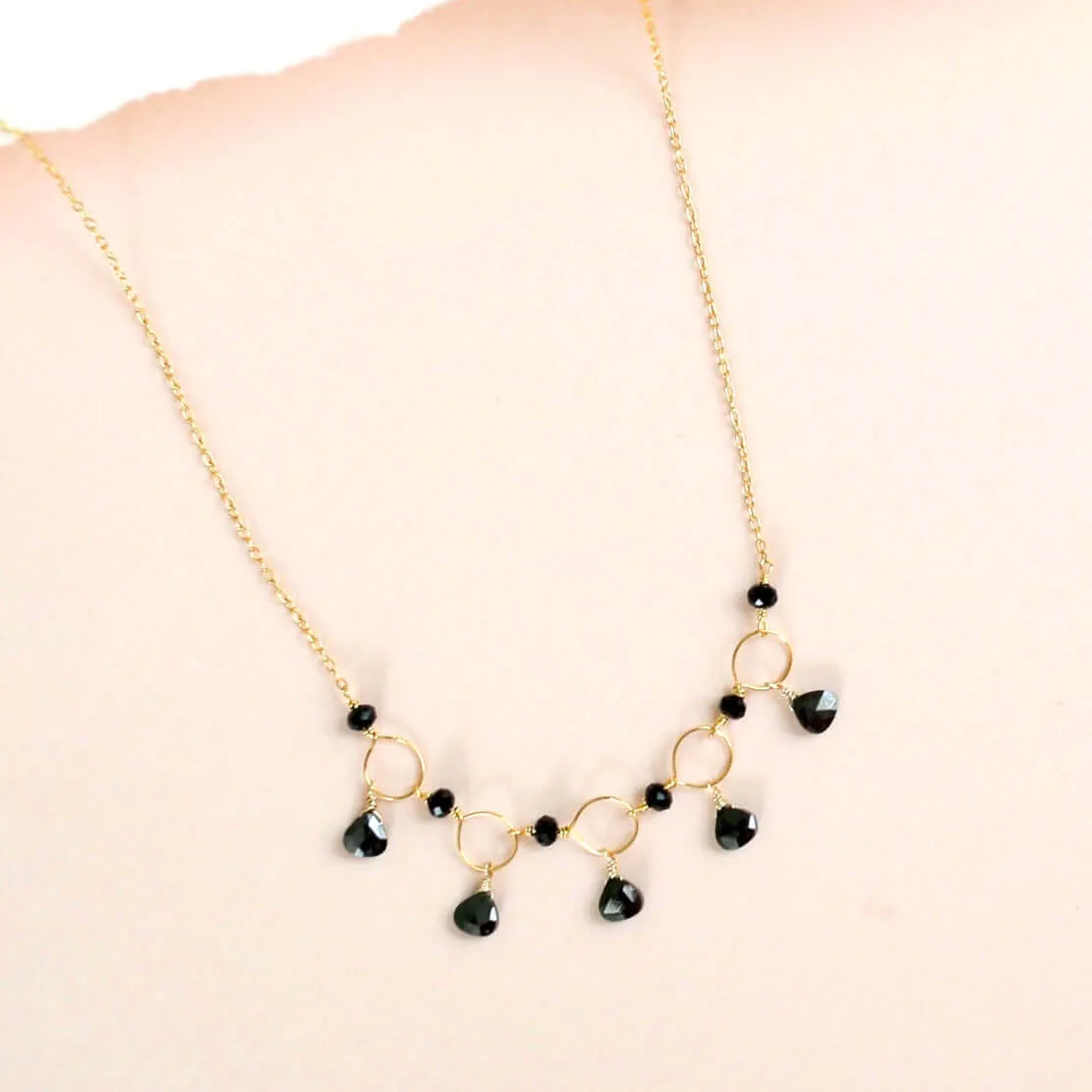 Rose Quartz Gemstone Mini Sparkler Necklace