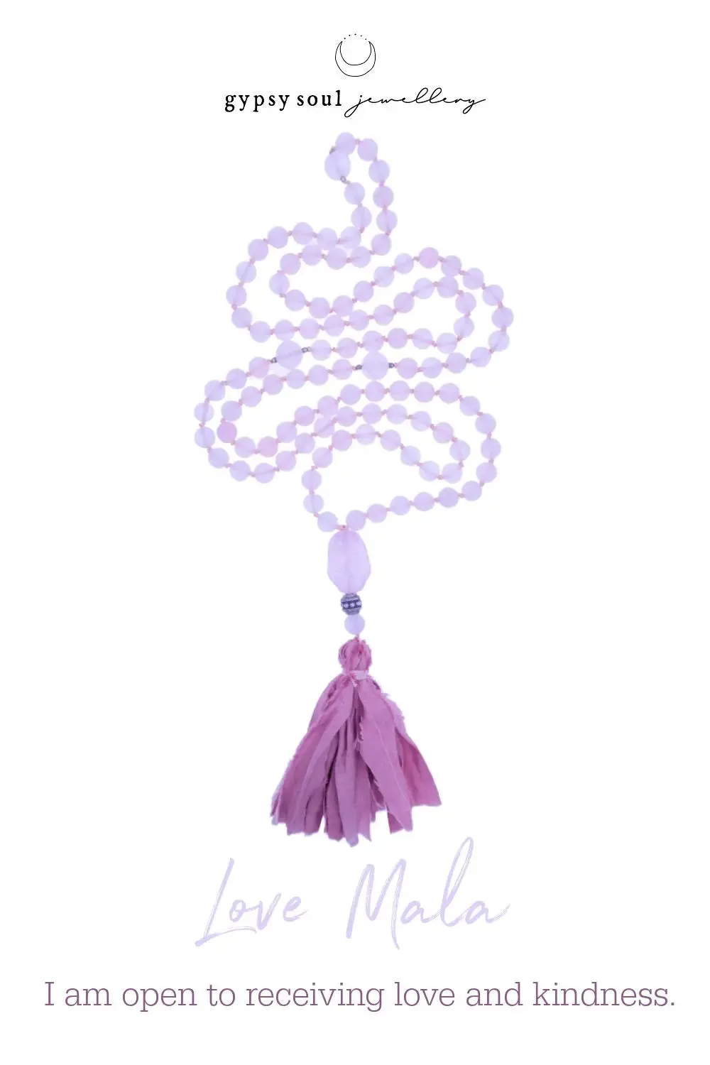Rose Quartz Mala Necklace - Love Mala Beads