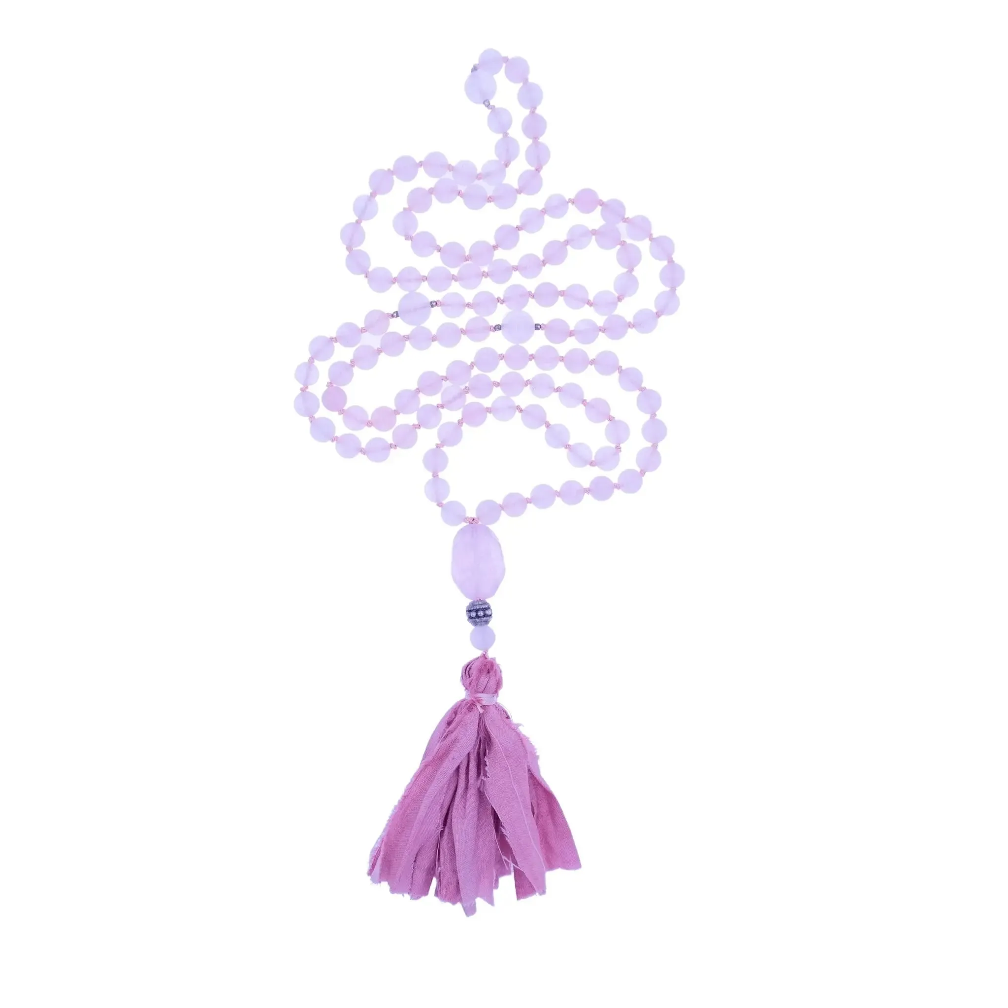 Rose Quartz Mala Necklace - Love Mala Beads