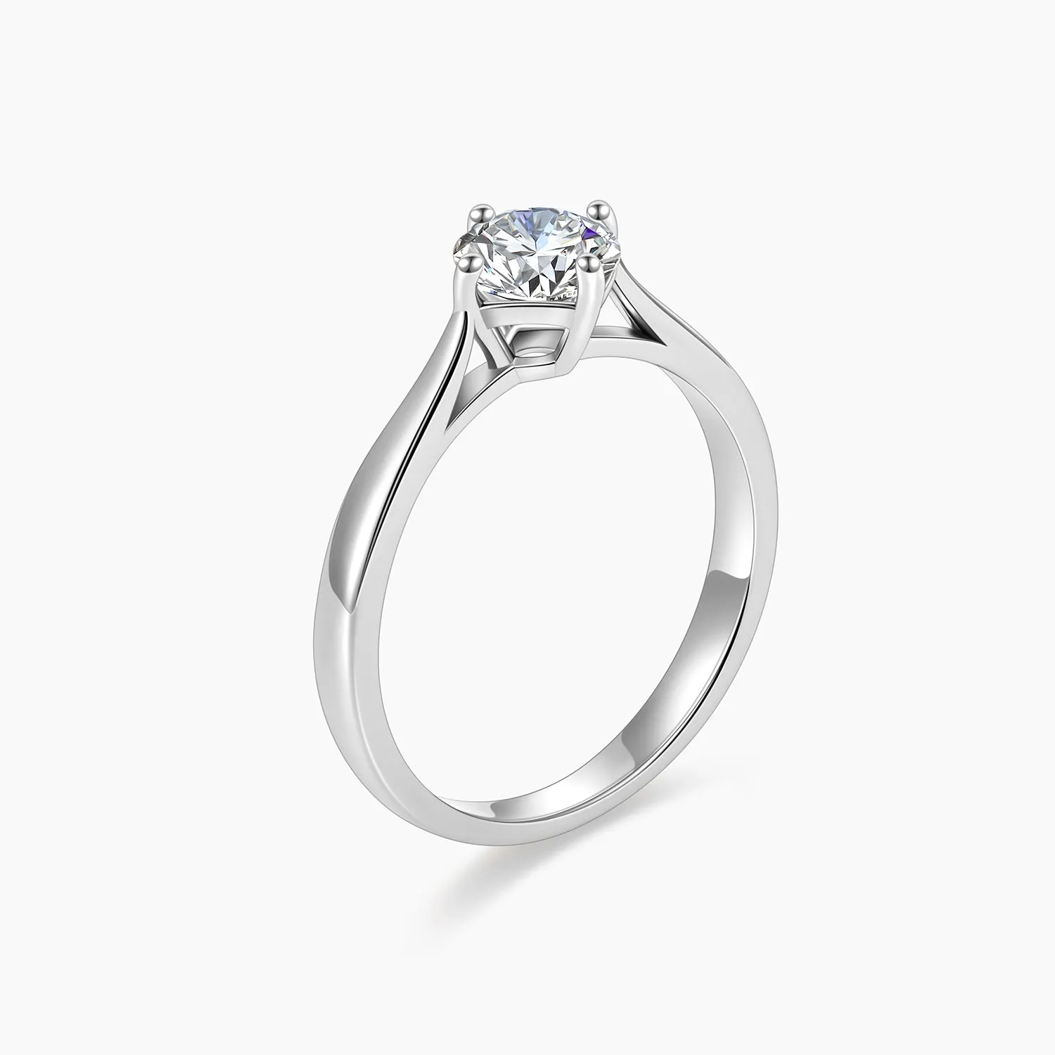 Round Cut Zirconia Solitaire Ring