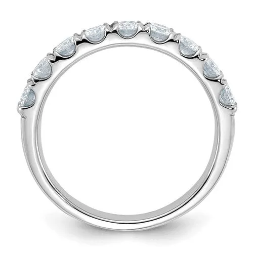 Round Moissanite Wedding Band