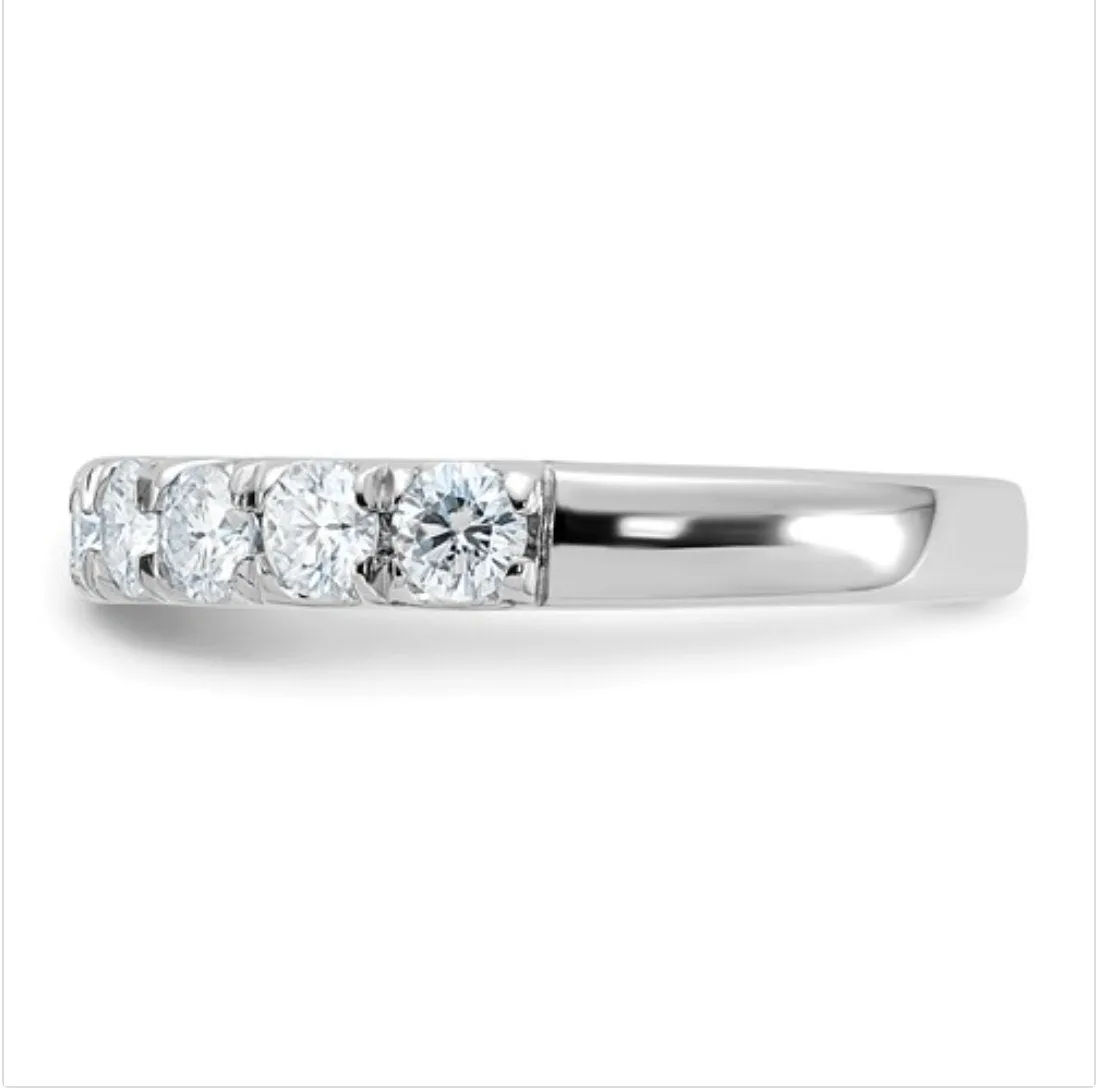 Round Moissanite Wedding Band
