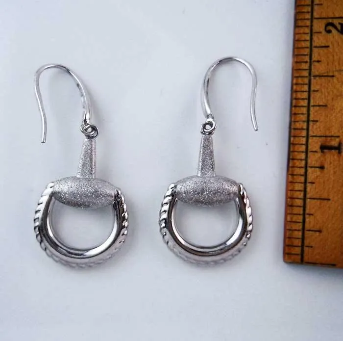Sally Snaffle Bit Dangle Earrings Sterling Silver
