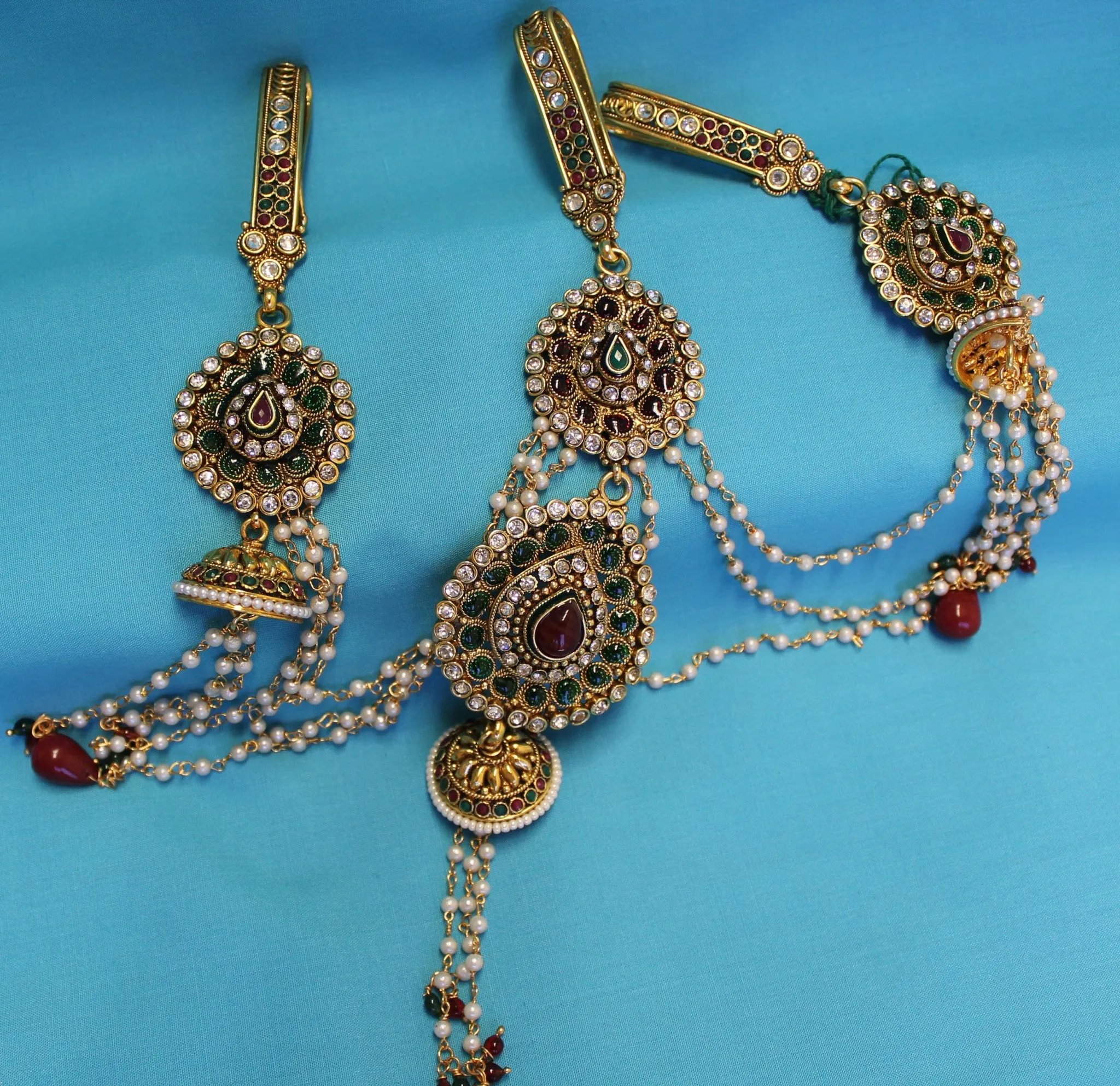 Saree Waist Belt 2526 Jhumki Pendant Multi Stranded Indian Sari Kamar Band