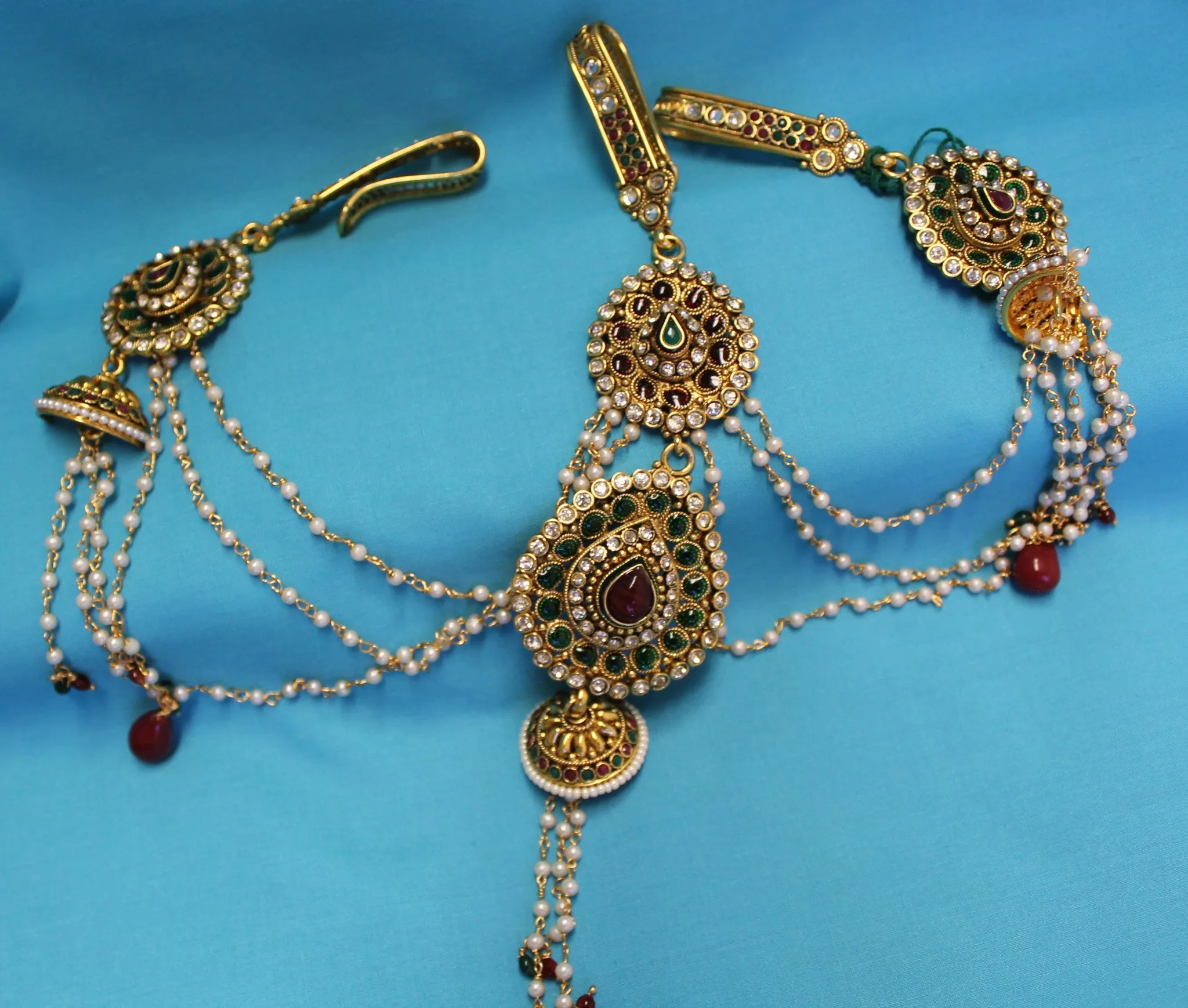 Saree Waist Belt 2526 Jhumki Pendant Multi Stranded Indian Sari Kamar Band