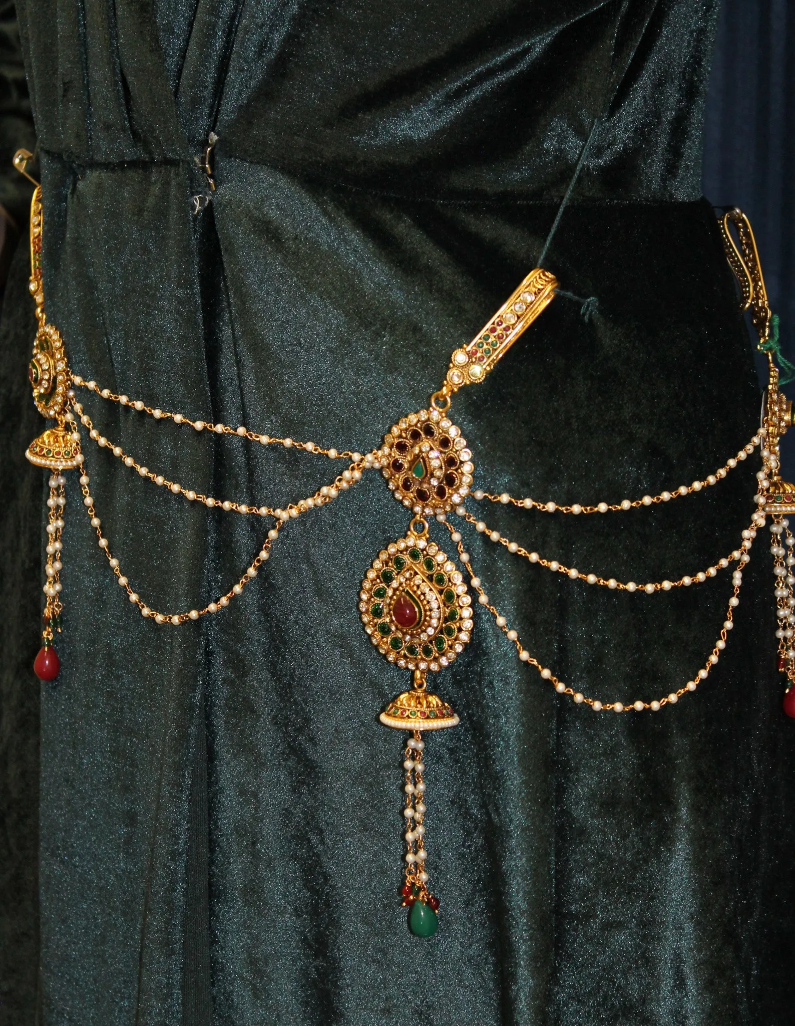 Saree Waist Belt 2526 Jhumki Pendant Multi Stranded Indian Sari Kamar Band