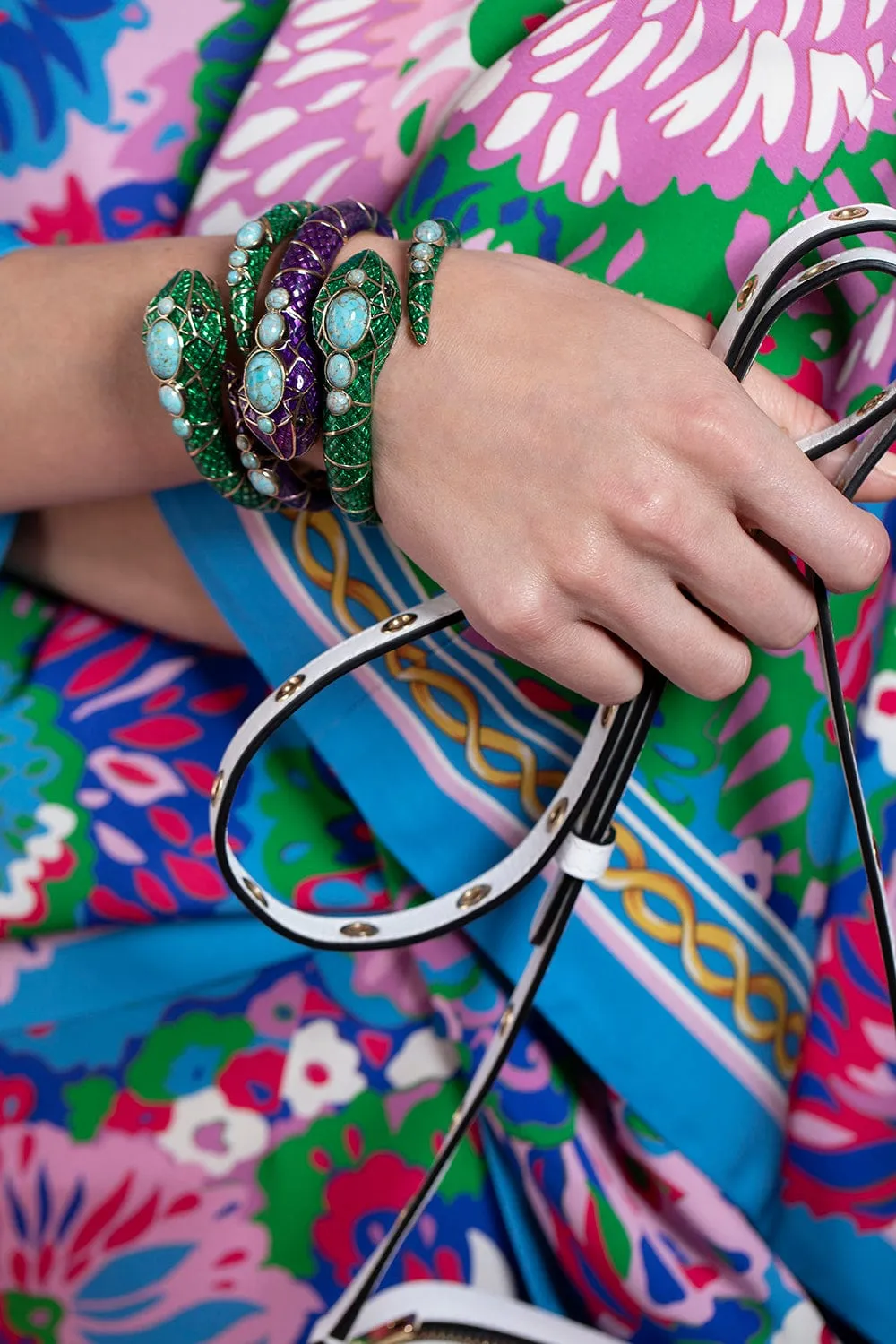 Serpente Bangle Bracelet - Emerald