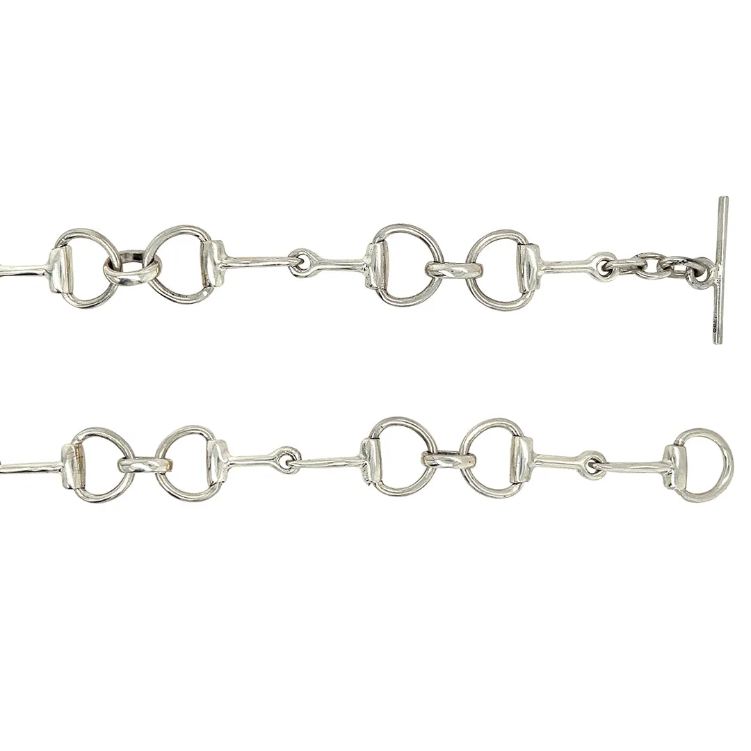 Silver Horse Bit Bracelet