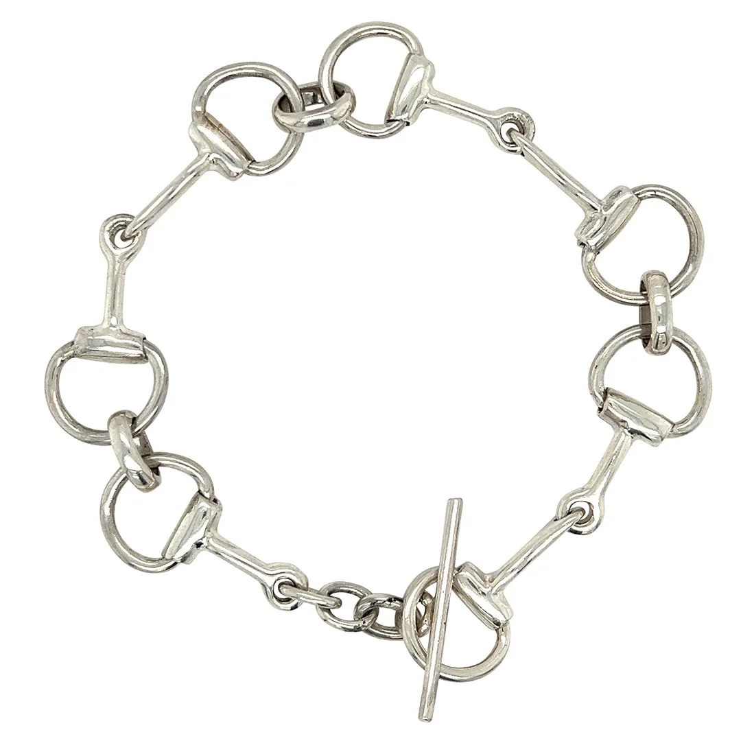 Silver Horse Bit Bracelet