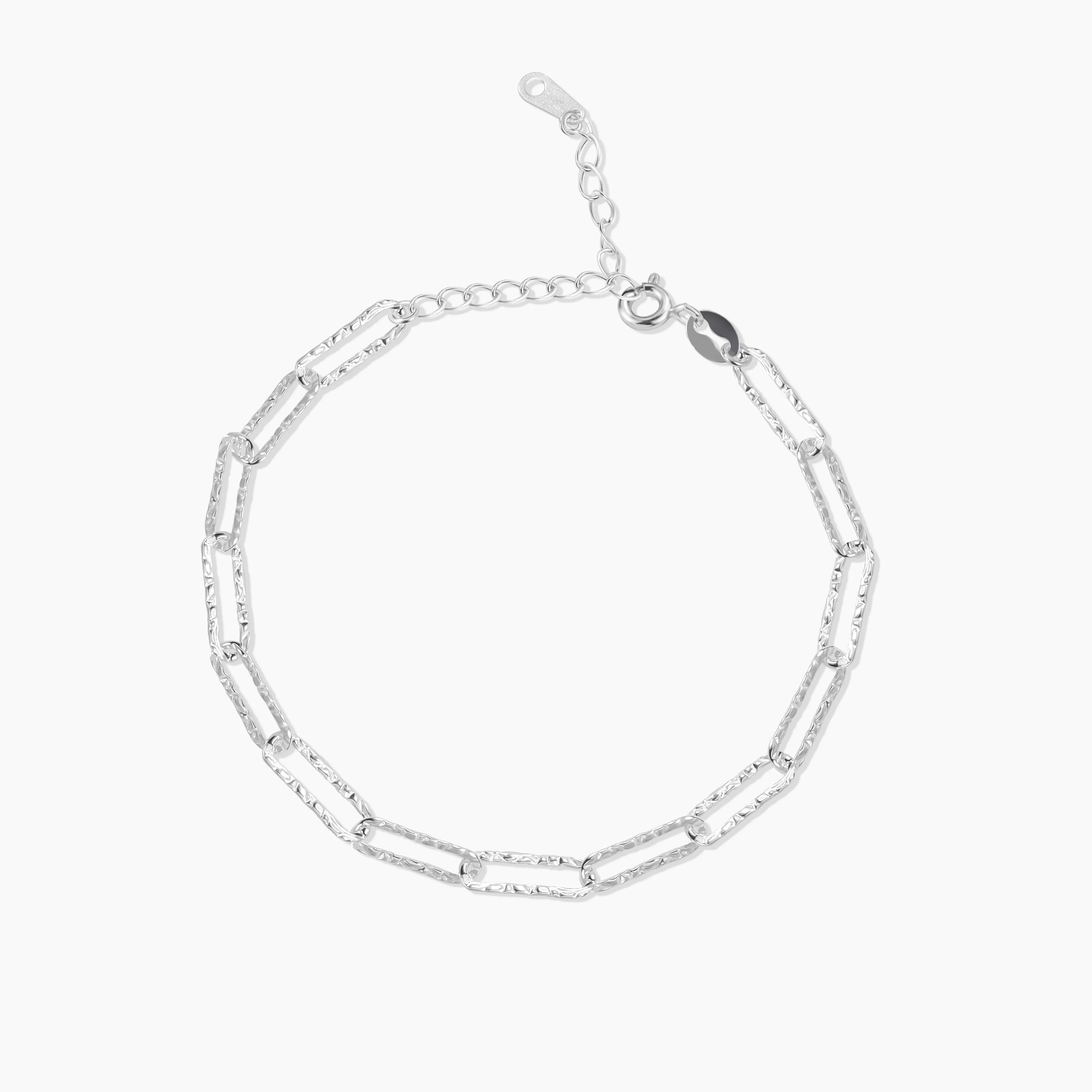 Silver Paperclip Link Bracelet