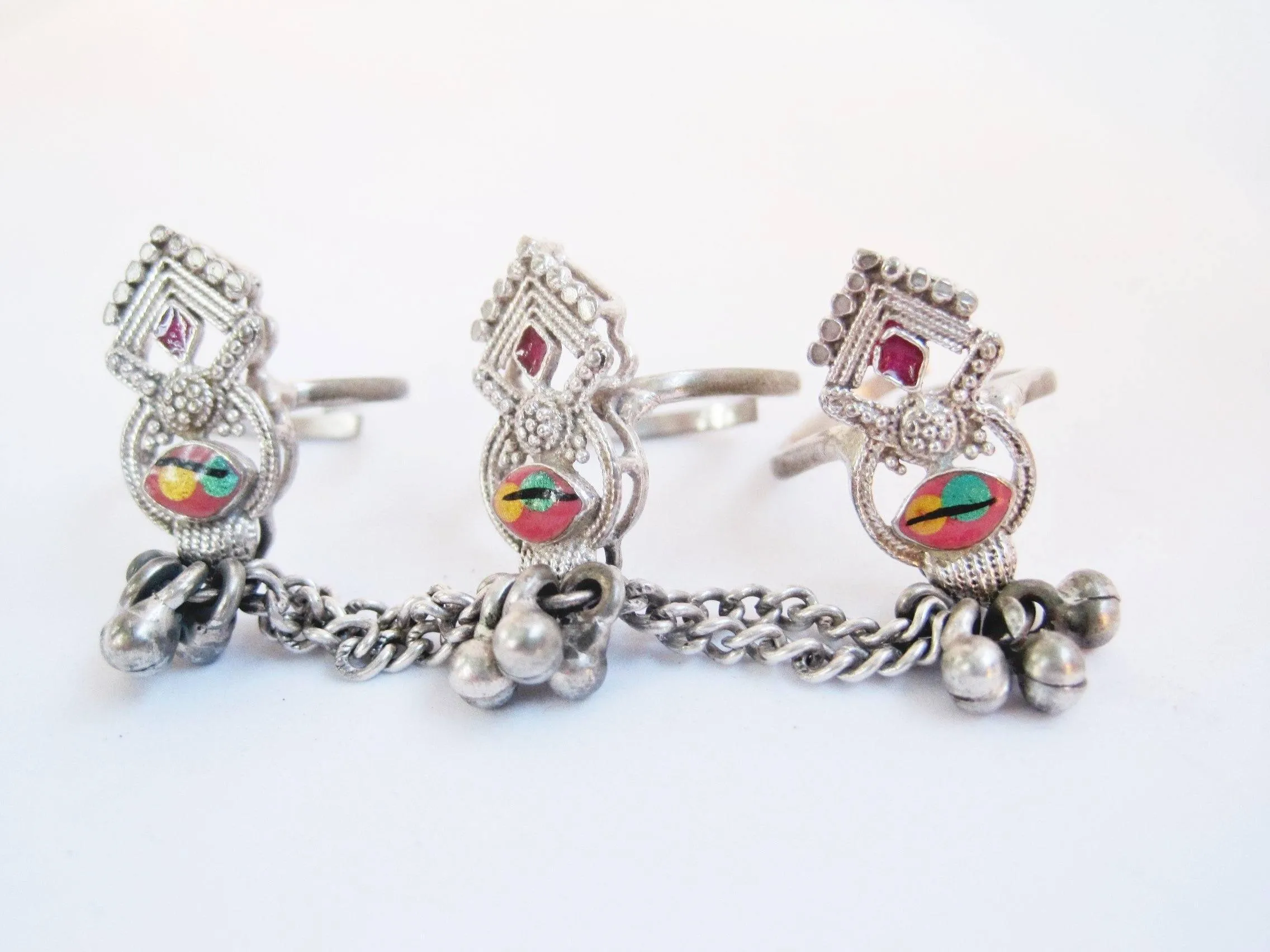 Silver Triple Toe Ring from India
