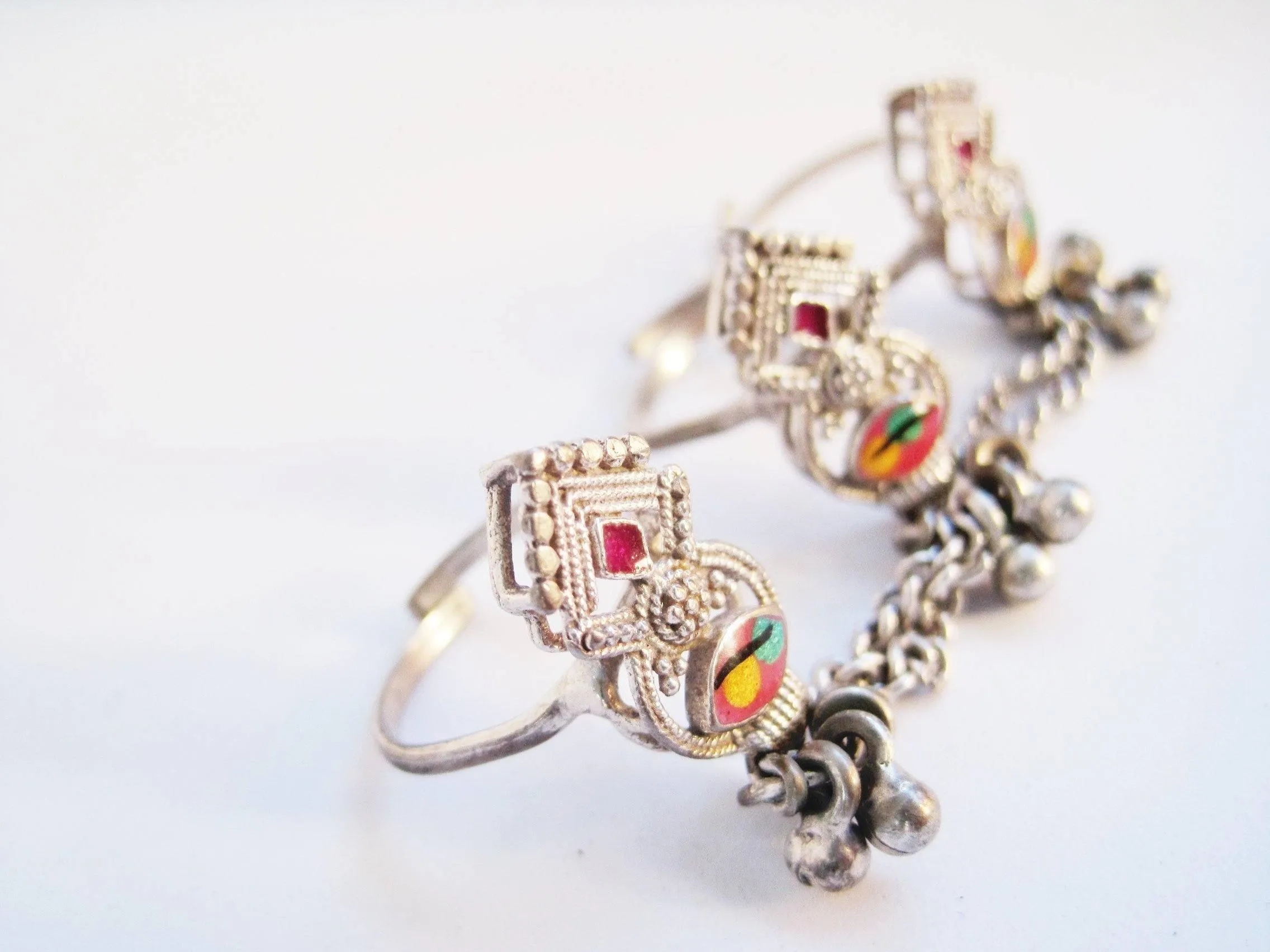 Silver Triple Toe Ring from India