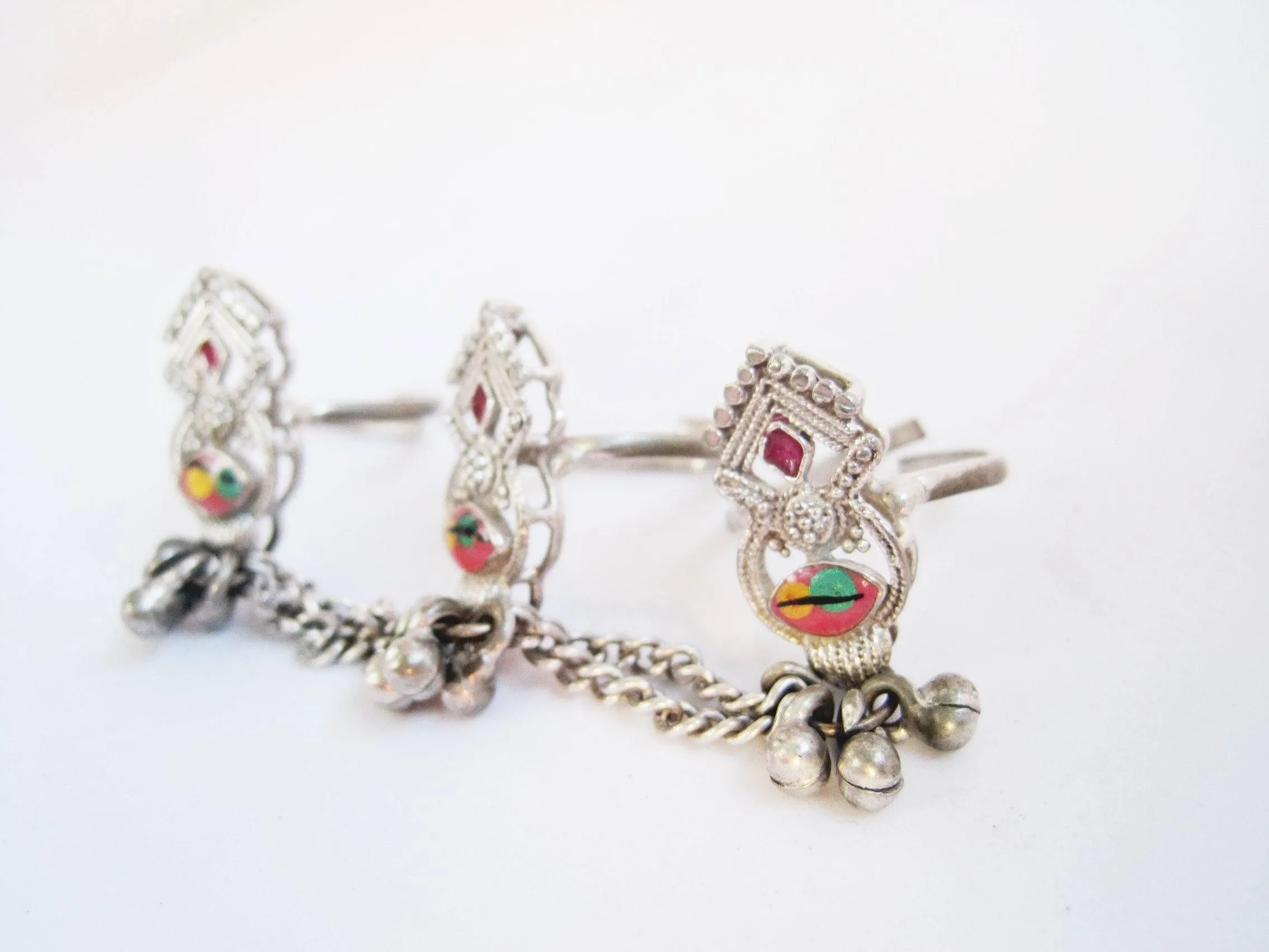 Silver Triple Toe Ring from India
