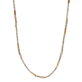 Smoky Quartz 3mm Necklace 24K Fair Trade Gold Vermeil