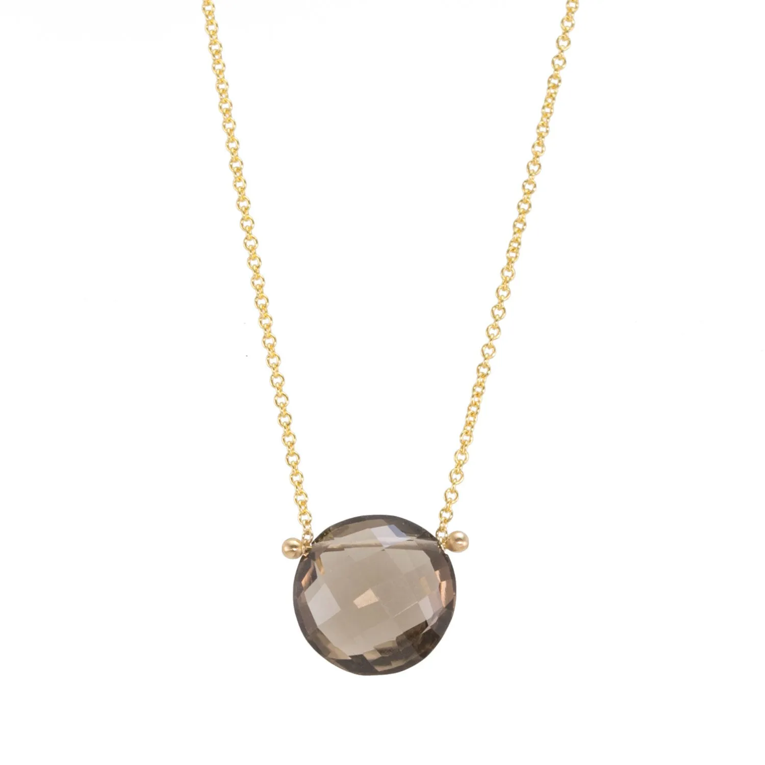Smoky Quartz Pinned Necklace