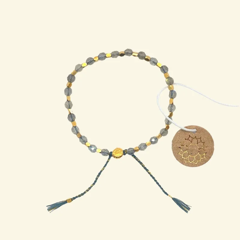 smr | gray moonstone with rose gold | Signature Collection bracelet