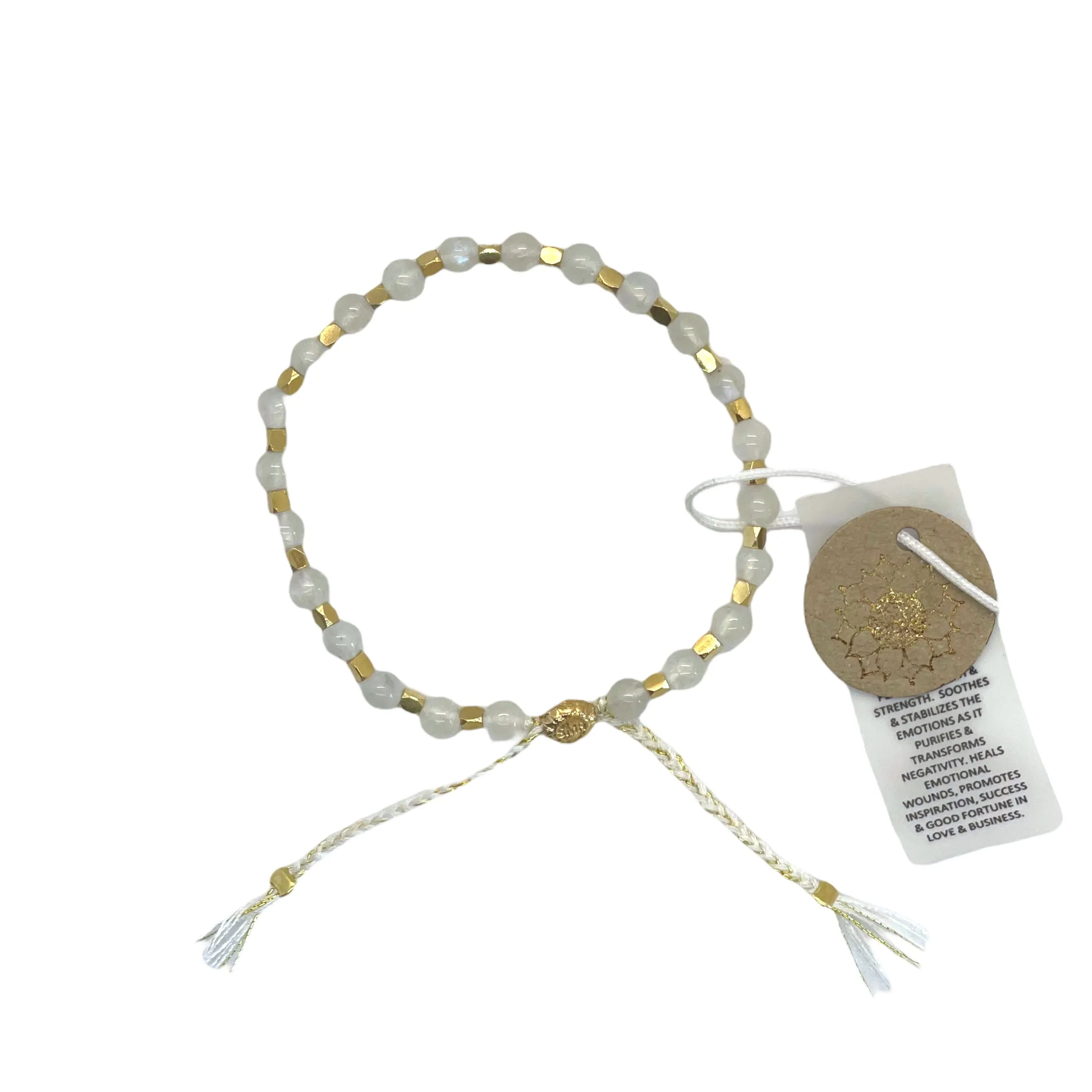 smr | rainbow moonstone yellow gold | Signature Collection bracelet