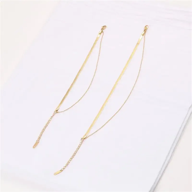Snake Bone Anklet Bracelet: Geometric Titanium Steel Anklet - Hypoallergenic & Tarnish-Resistant