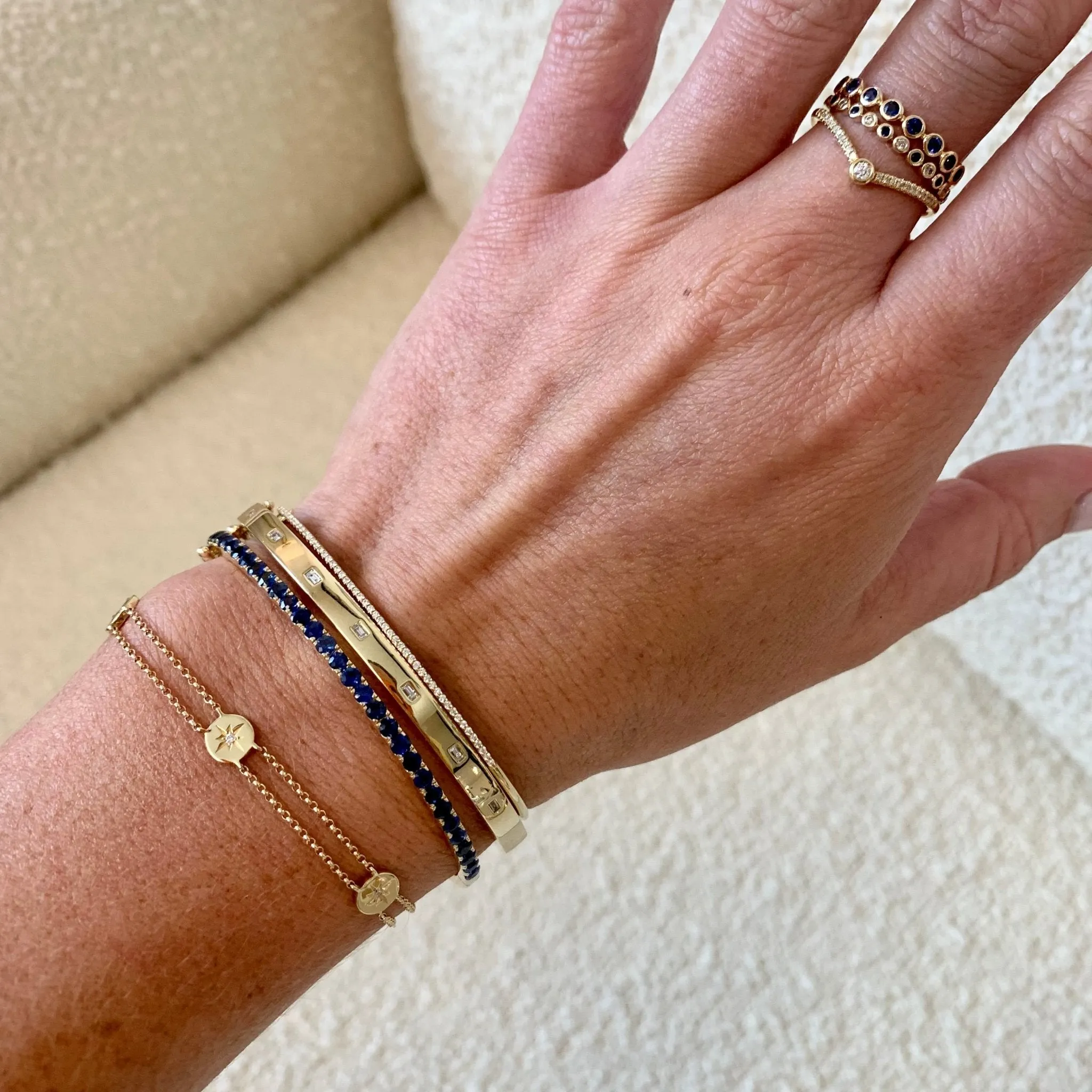 Star Diamond Station Bracelet