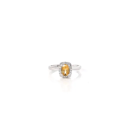 Sterling Silver Oval Amethyst, Citrine, and Topaz Ring