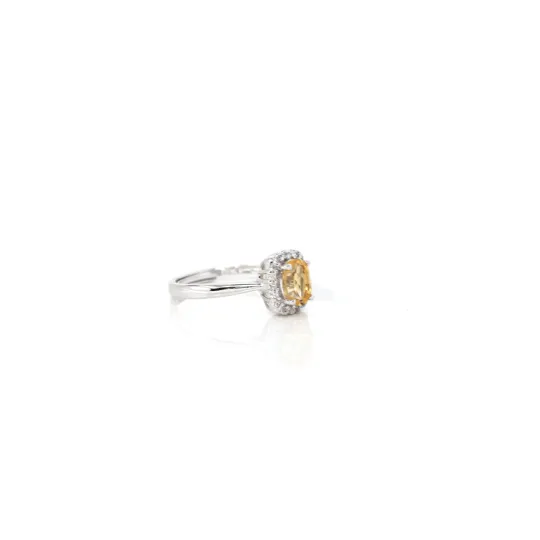 Sterling Silver Oval Amethyst, Citrine, and Topaz Ring