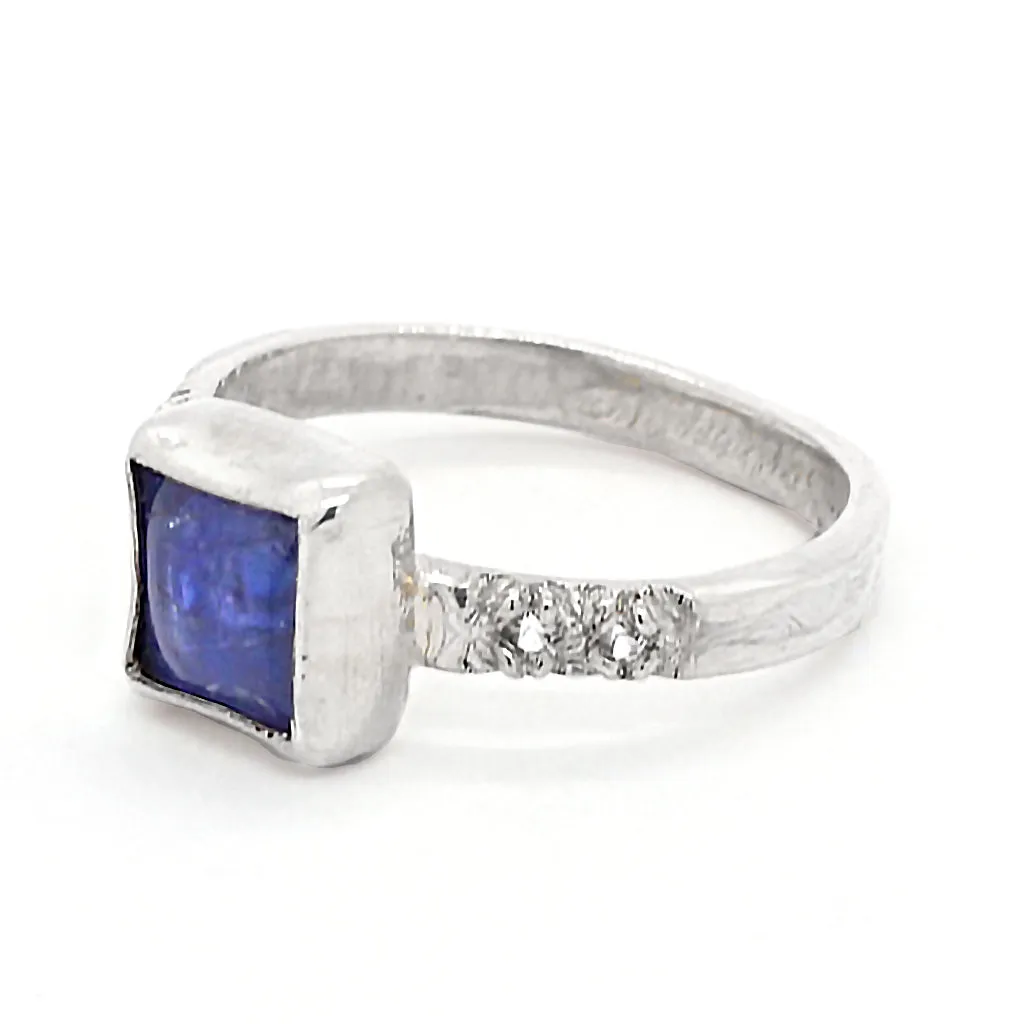 Tanzanite & White Sapphires Ring (size 7)
