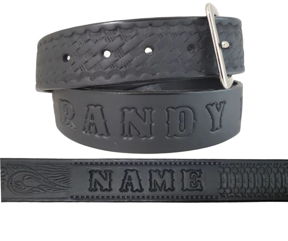 The "Allegiance" Black Leather Belt