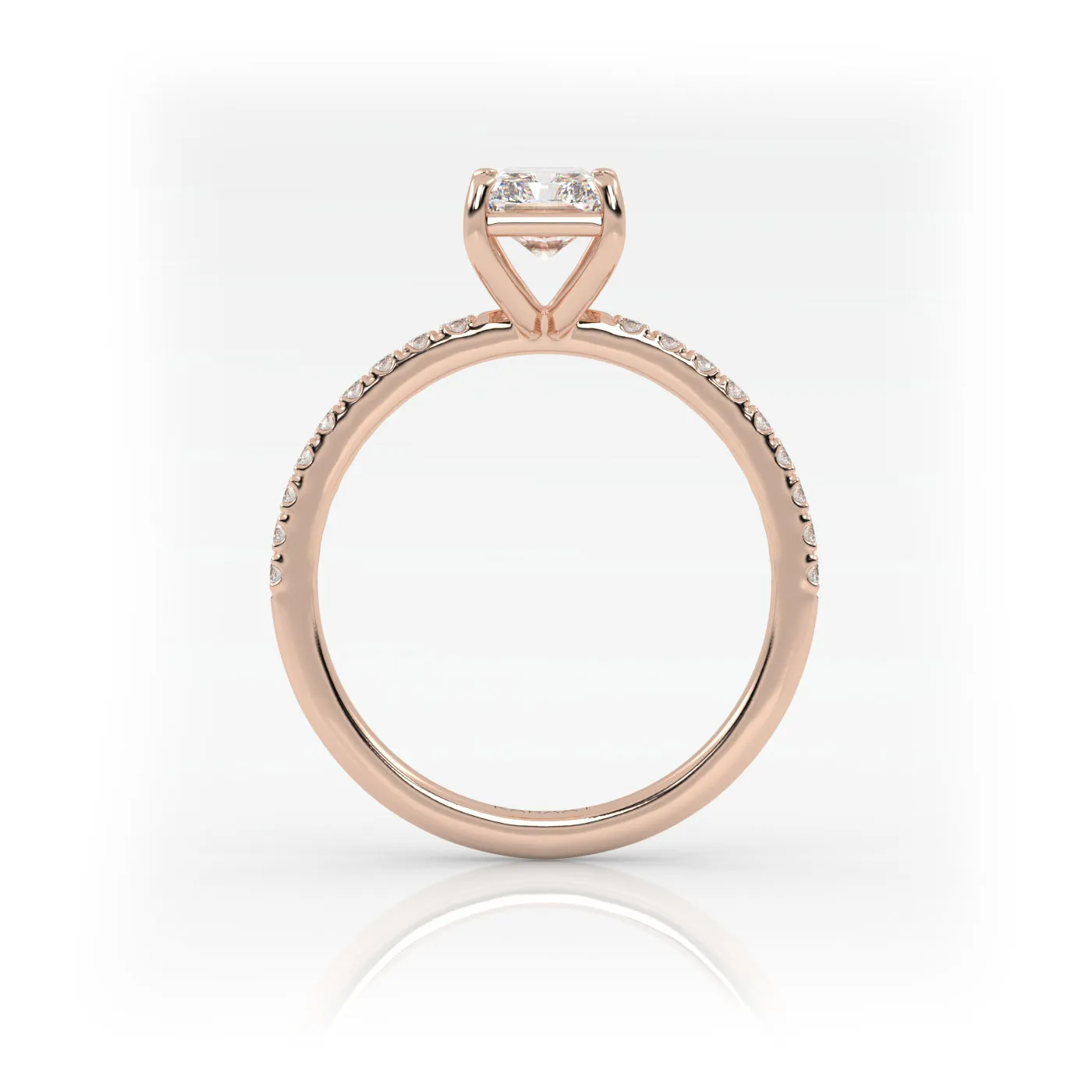 The Radiant Solitaire with Pavé band