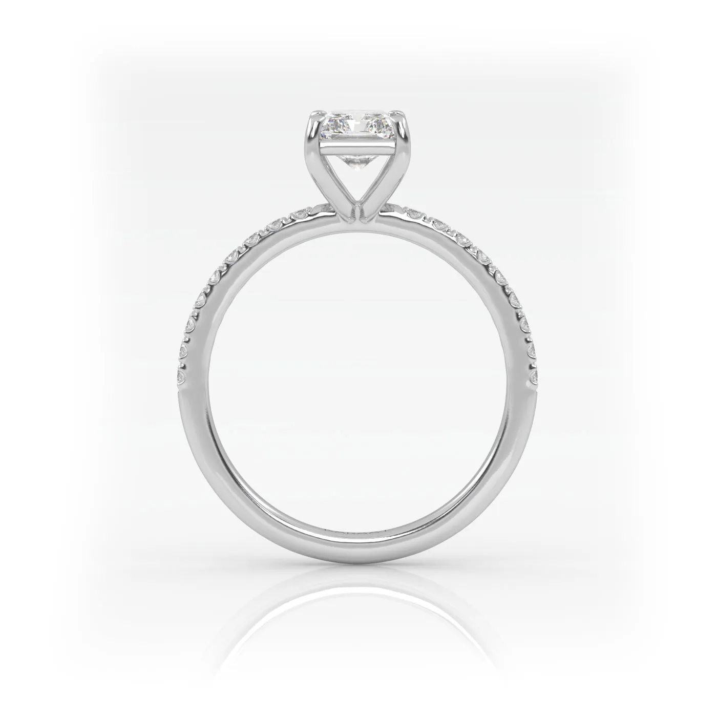 The Radiant Solitaire with Pavé band