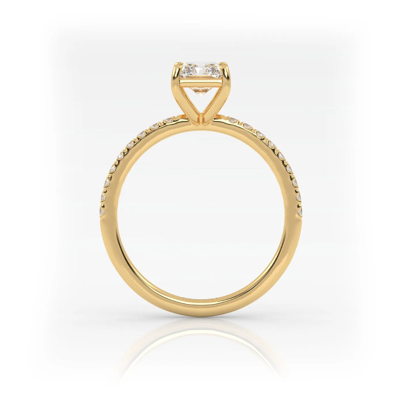 The Radiant Solitaire with Pavé band