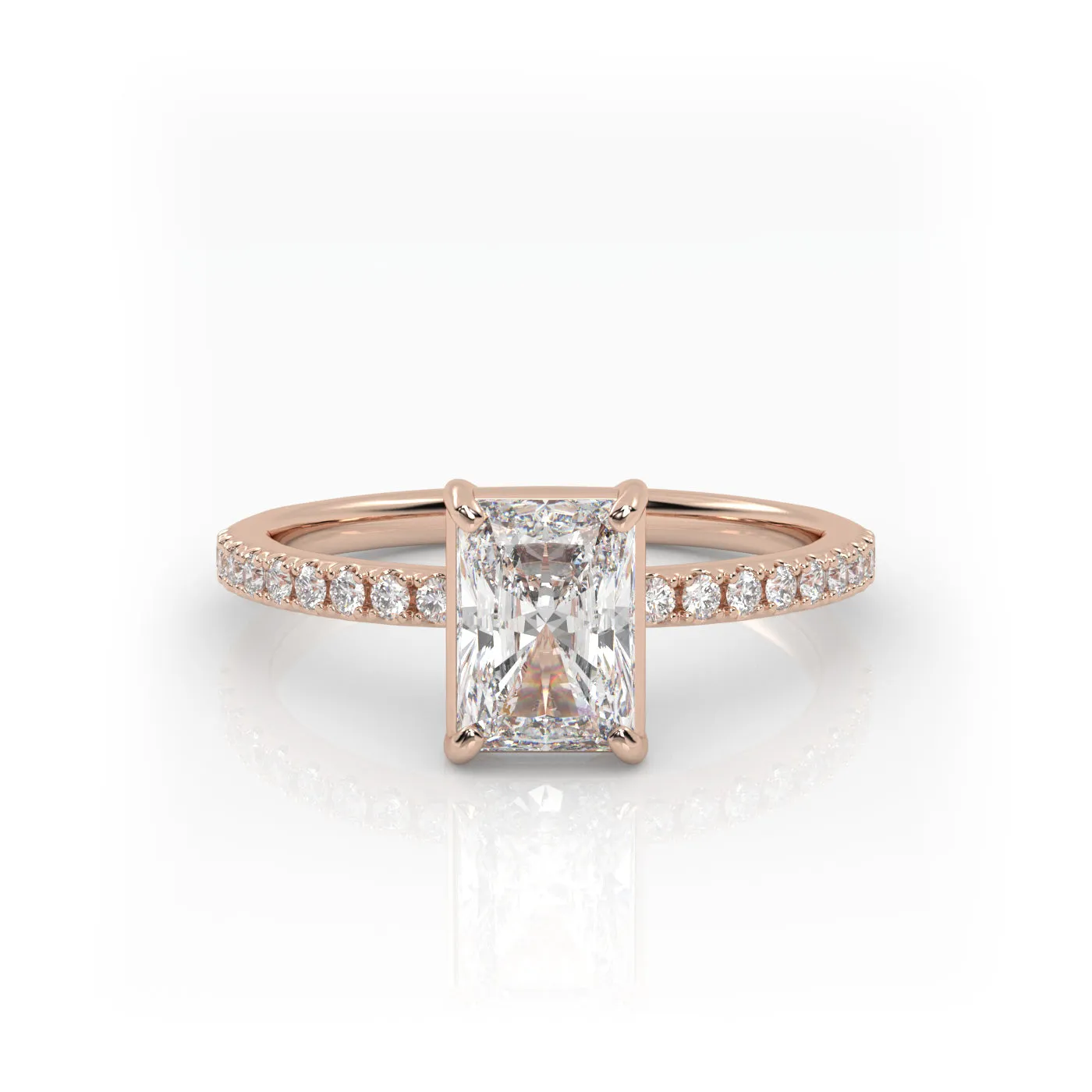 The Radiant Solitaire with Pavé band